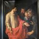 "The Incredulity of Saint Thomas" oil on canvas after the triptych by Rubens, circa 1800.