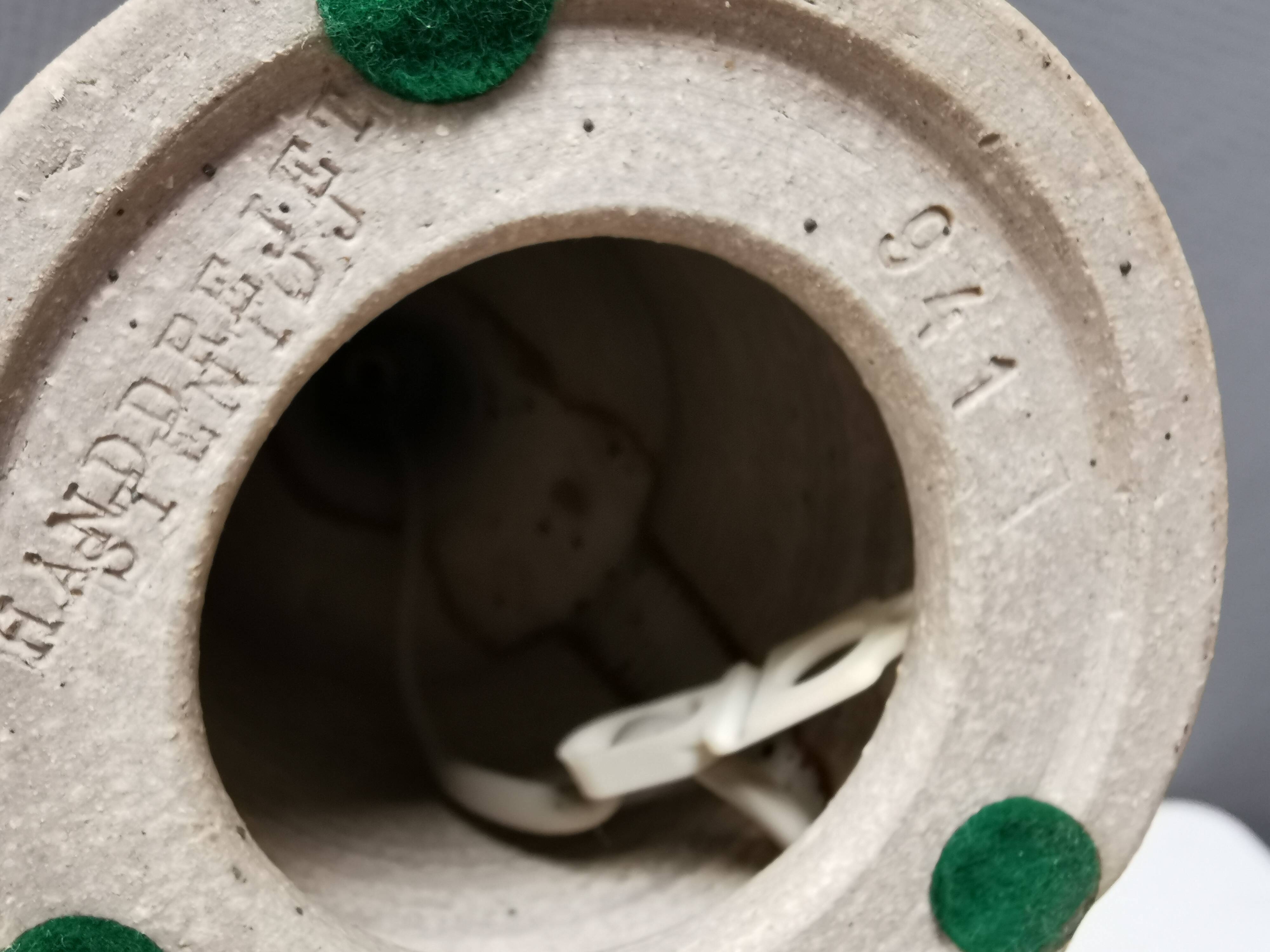 Table lamp in stoneware/ceramics by Danish Axel Larsen 1970-80s