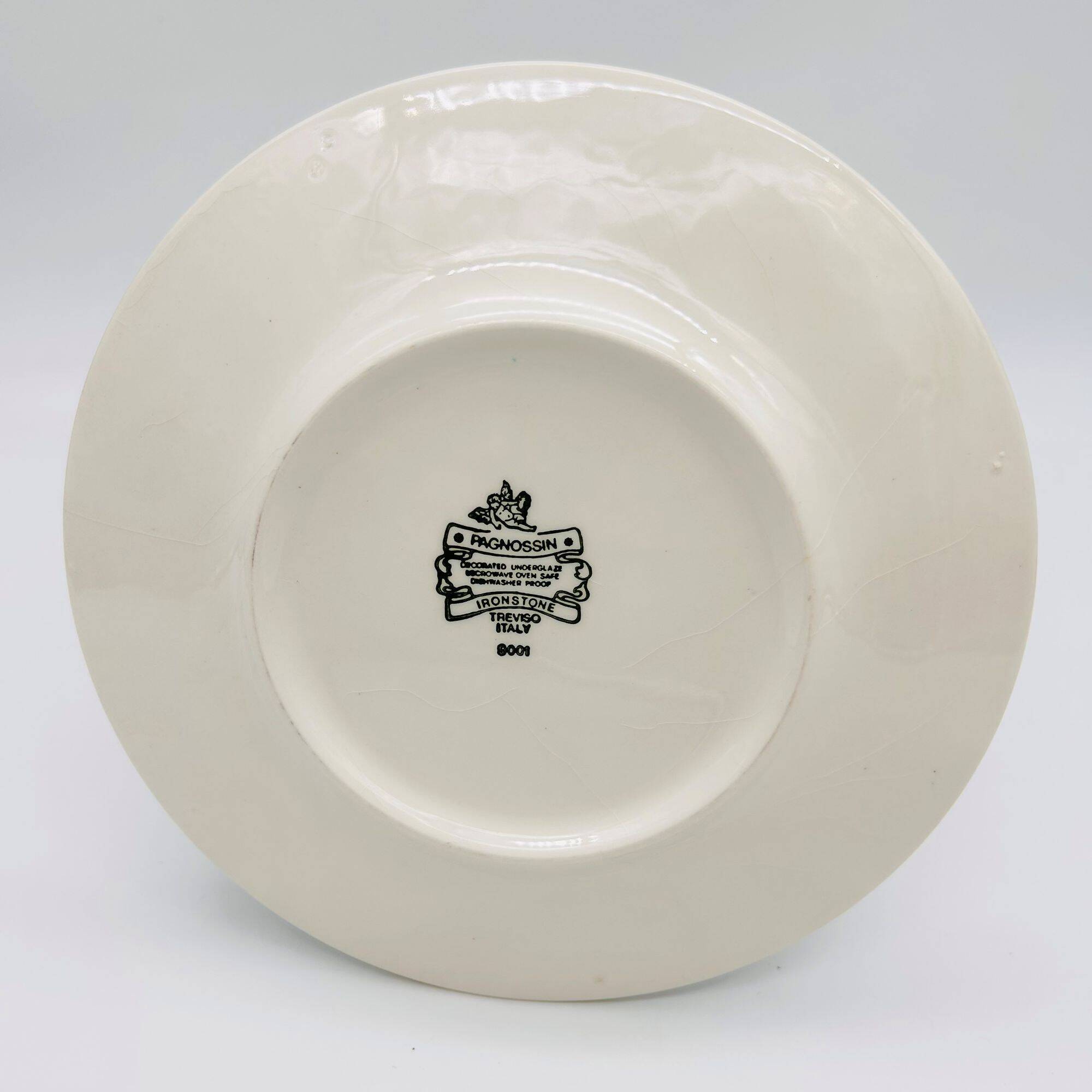 6 vintage dessert plates in porcelain, Pagnossin - Treviso Italy.