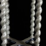 Pearly side table with twisted feet