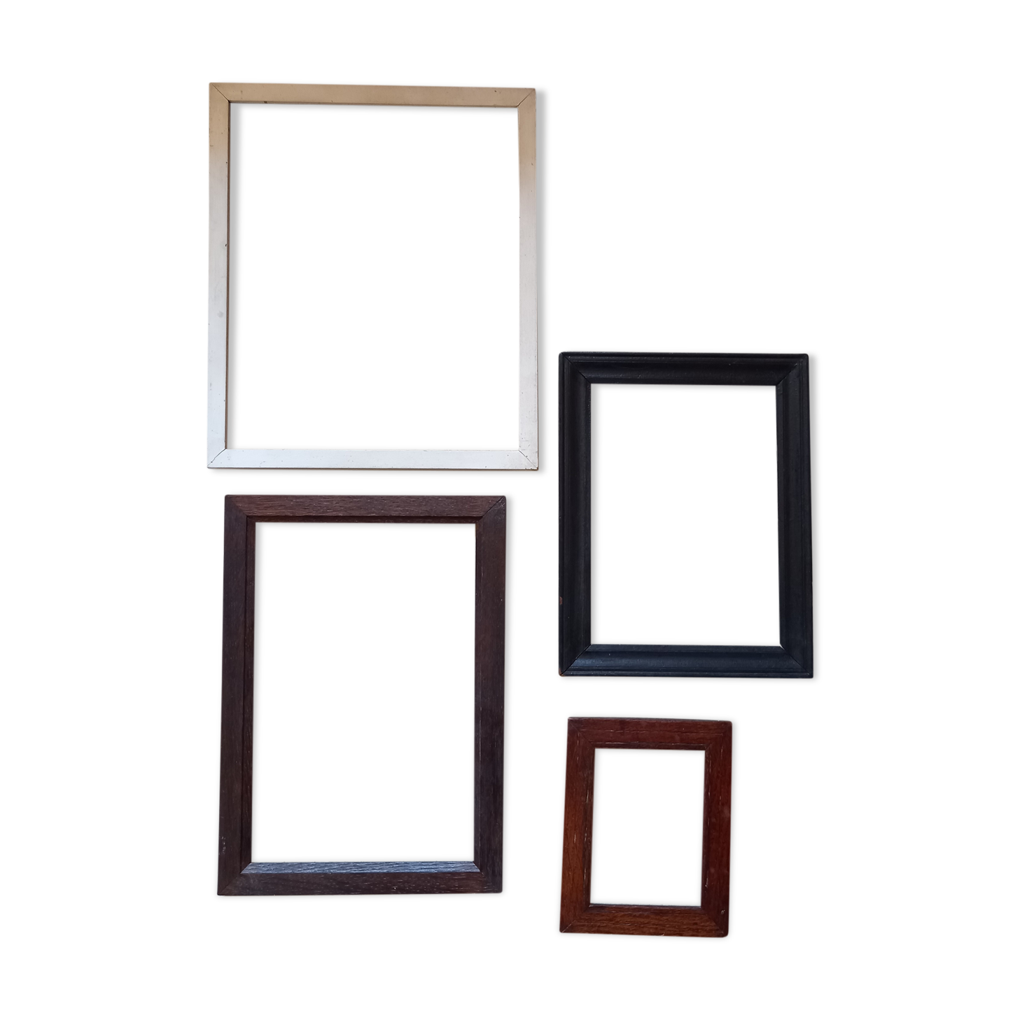 Set of 4 old rectangular frames