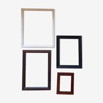 Set of 4 old rectangular frames