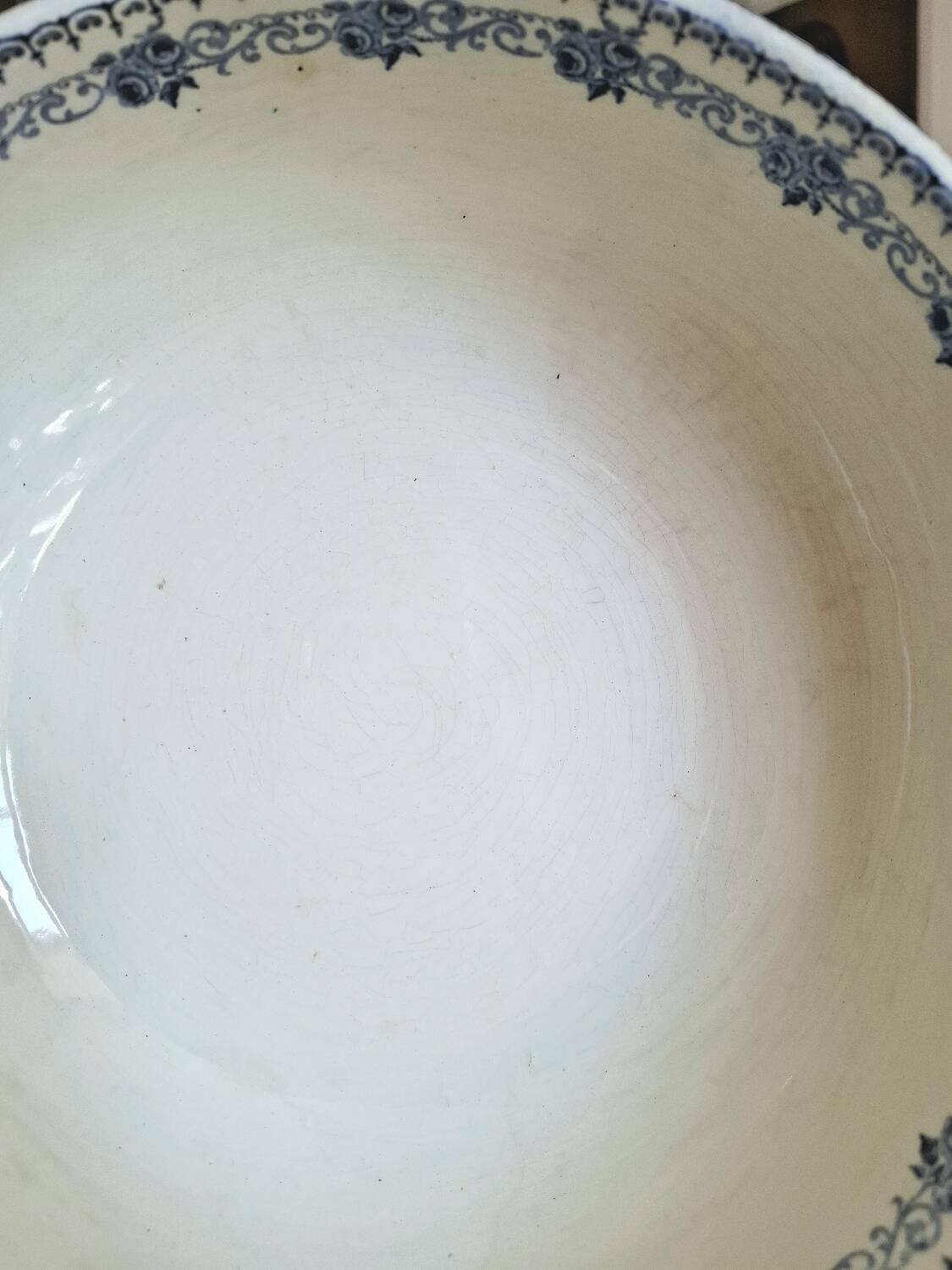 Antique serving dishes in iron earthenware