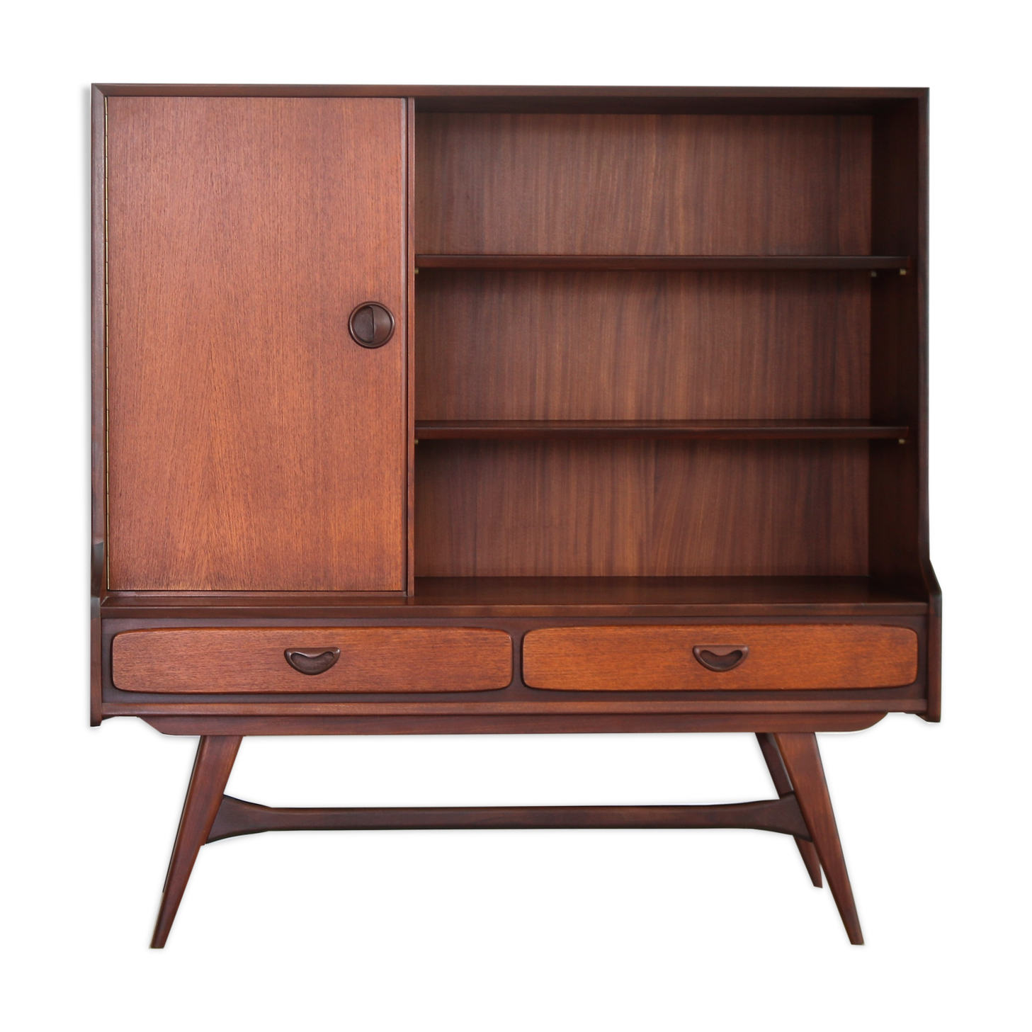 Vintage teak bookcase by Louis van Teeffelen