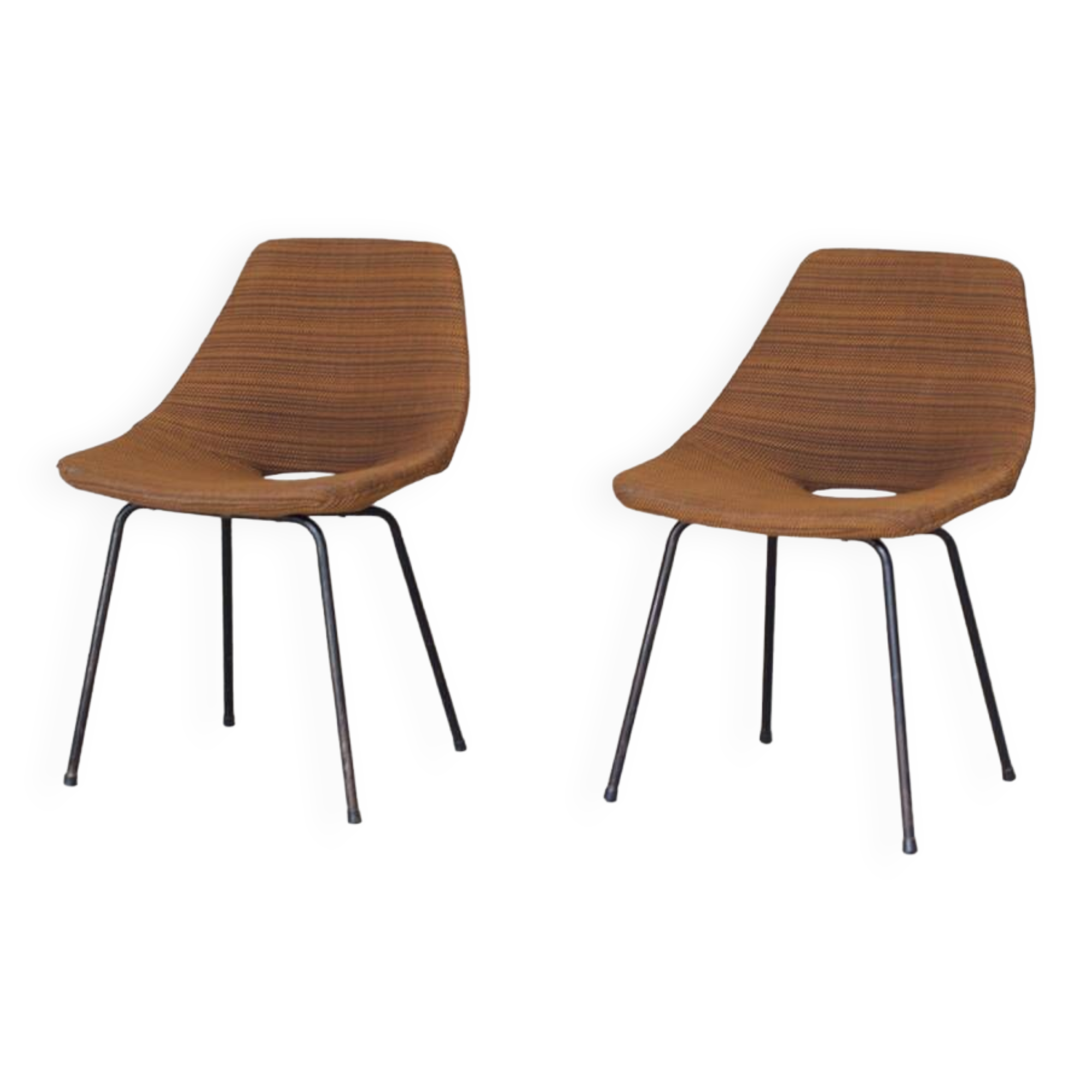 Paire de chaises "tonneau" 1965 Pierre Guariche