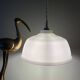 Vintage lampshade pendant light in white opaline