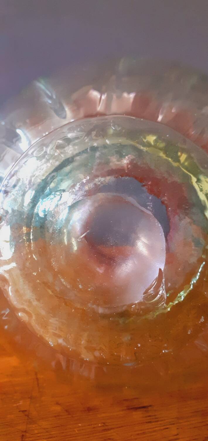 Vase corolle Bicolore début XXéme Soufflé à la bouche