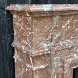 Napoleon III Louis XIV Style Fireplace In Red Rance Marble Circa 1880