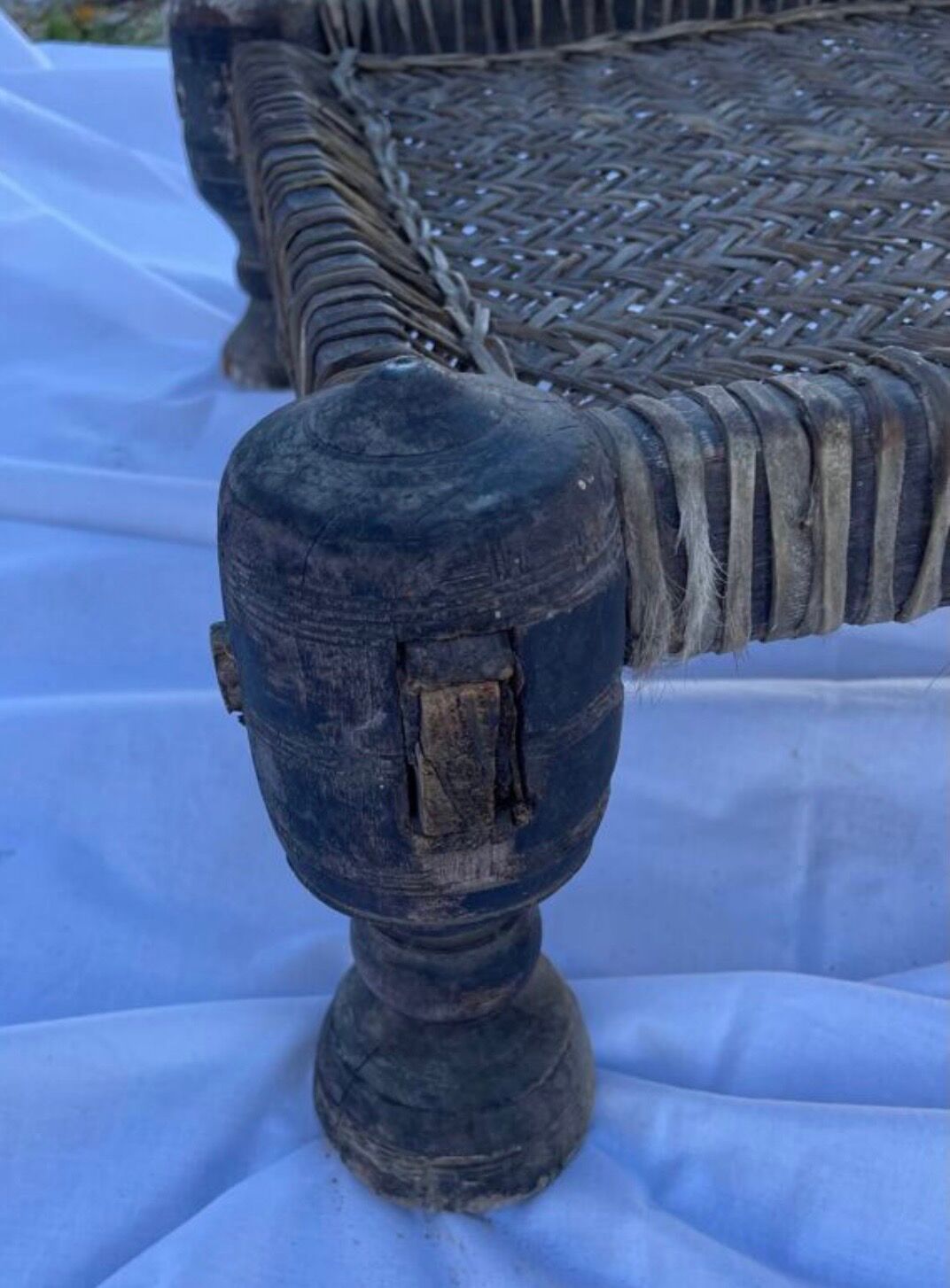 Chaise basse traditionnelle indienne