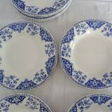 8 assiettes 160223 gien fleurs bleues 4  plates  & 4 creuses