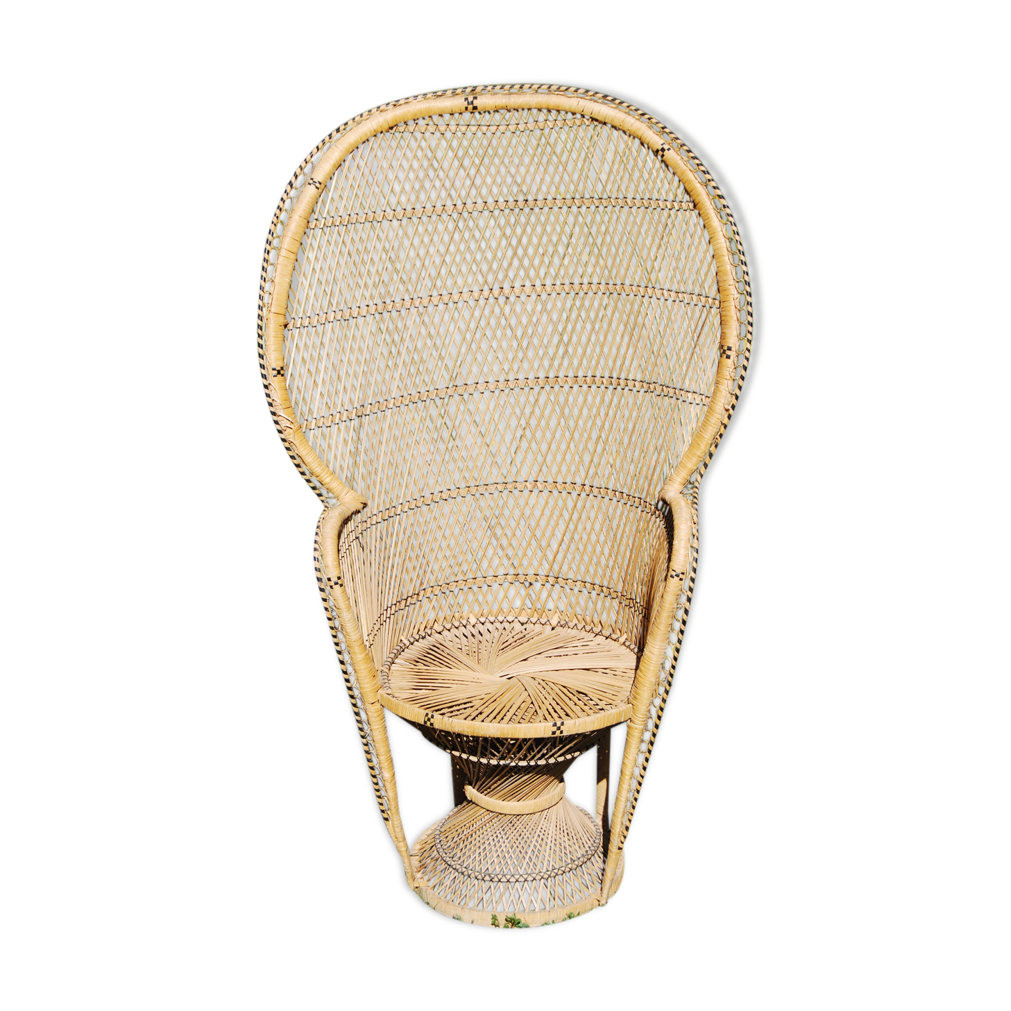 Emmanuelle's braided rattan chair from the 70s.