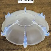 Centre de table en verre opalescent – Art Déco