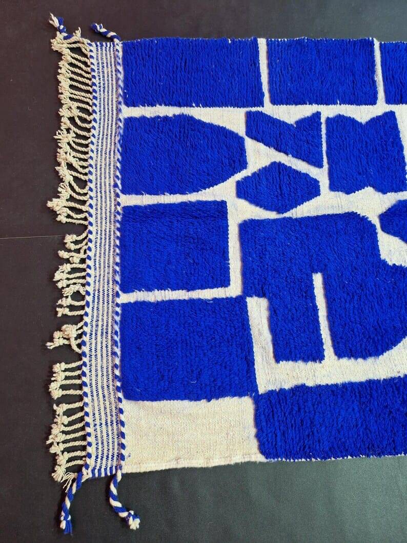 Beni Ourain Berber rug in natural wool, handwoven, 2.5/3.5 m.