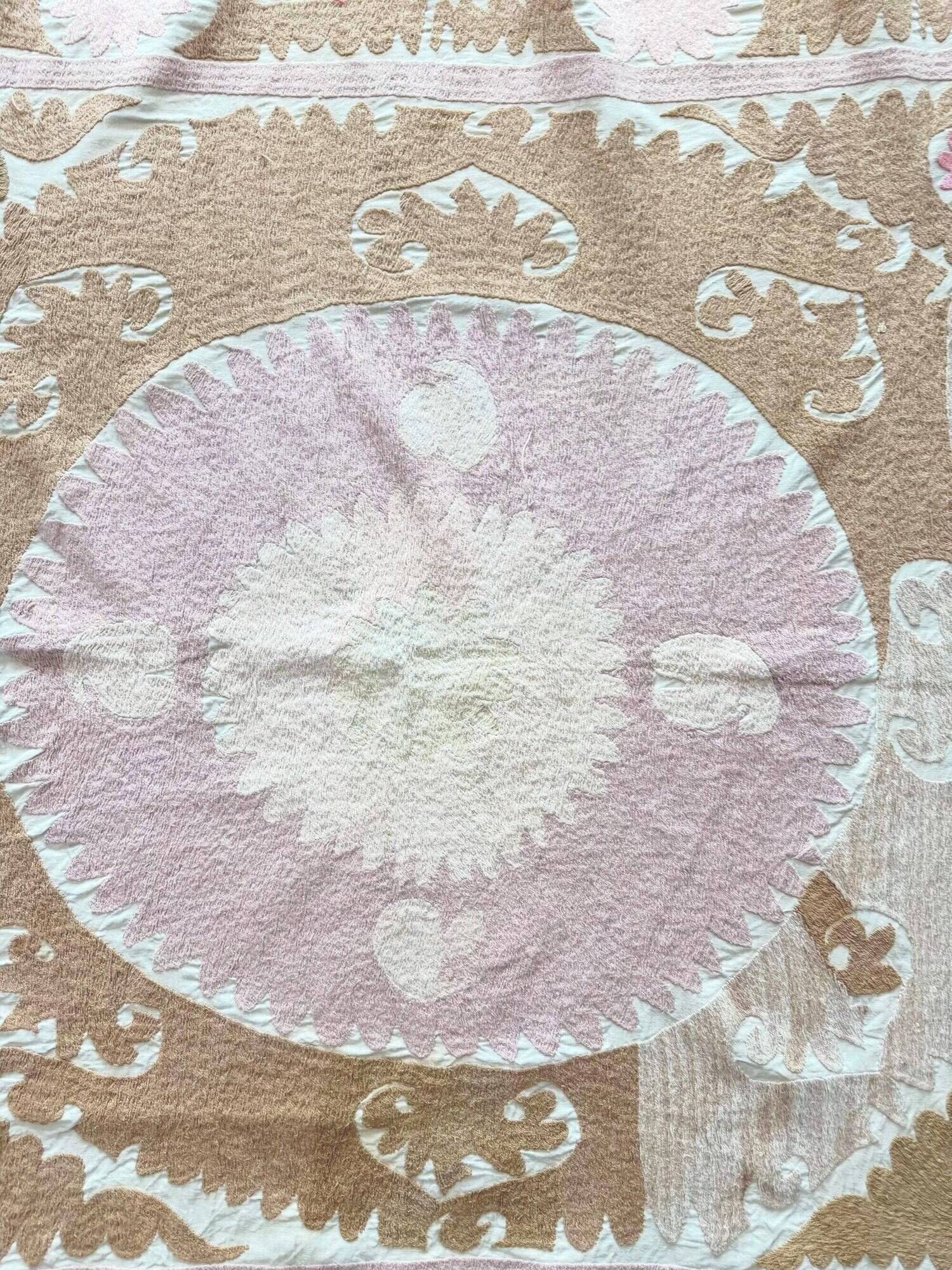 Vintage hand-embroidered tablecloth 136x143 cm