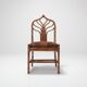 Set of bamboo lounge chairs with Italian 1960 floral cushions