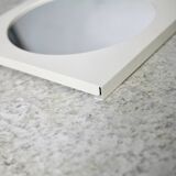 "space age" mirror, steel, 70s.