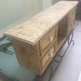 Wooden desk shelf