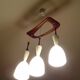Vintage pendant light in teak and glass from Rispal