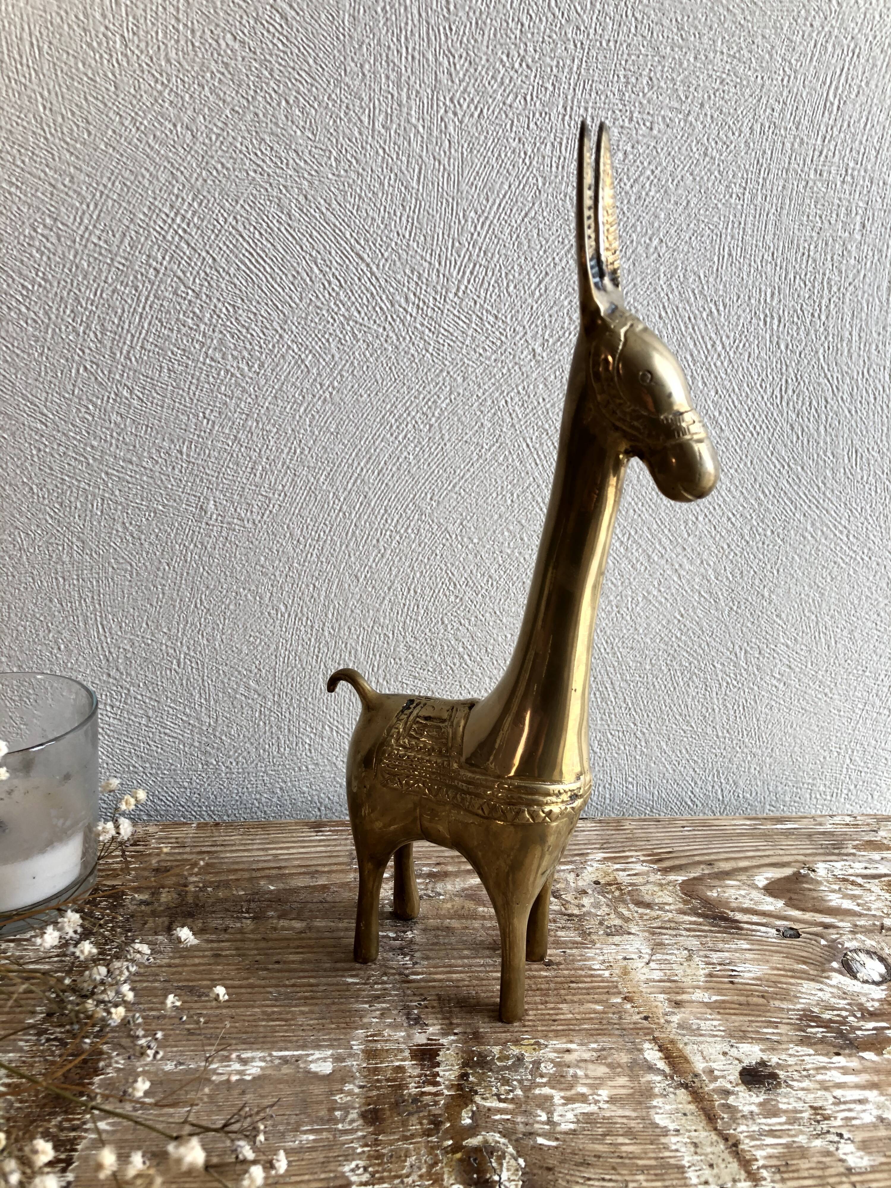 Brass donkey figurine
