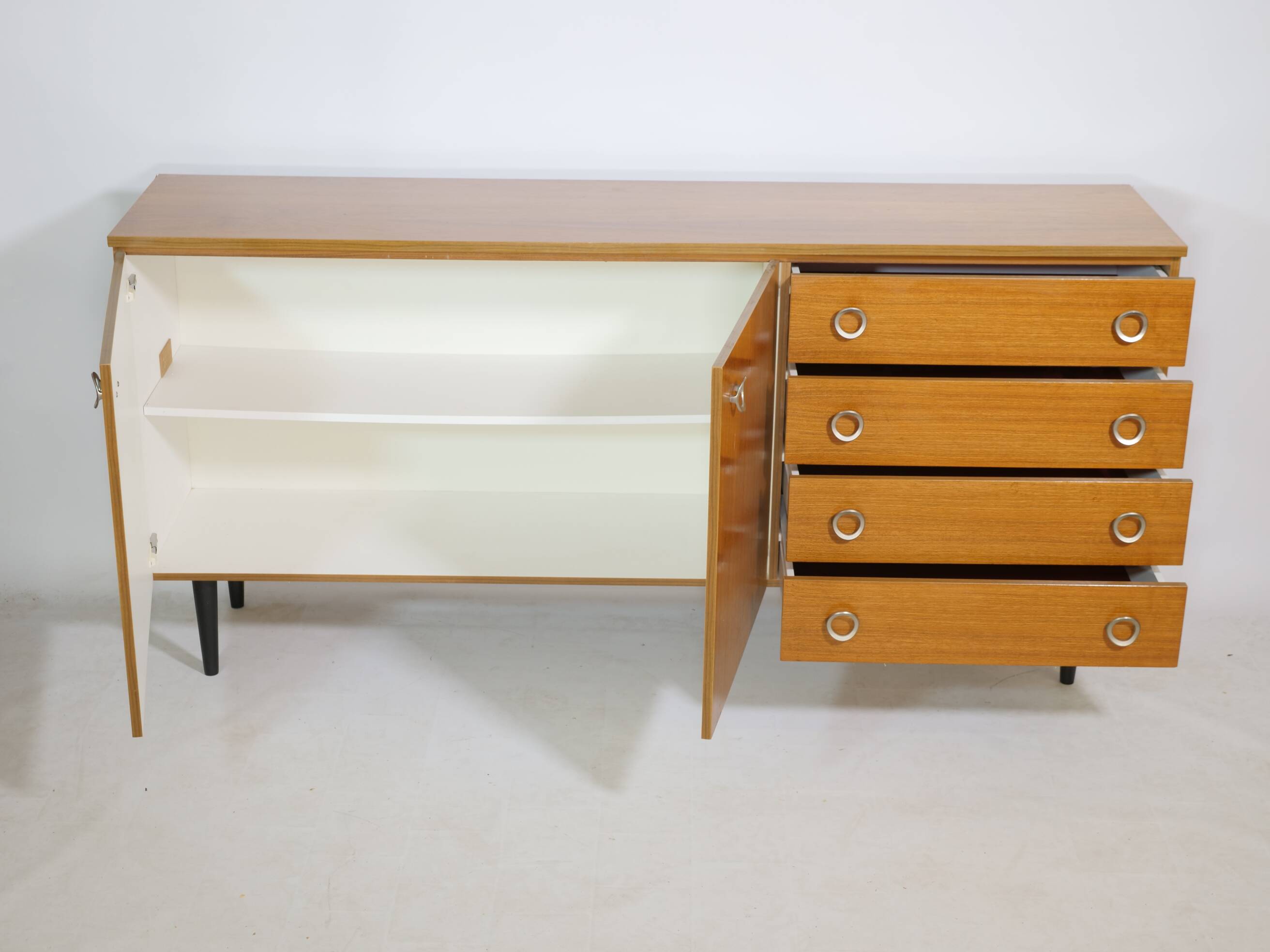 Teak vintage sideboard chest of drawers mid-century cabinet 60s