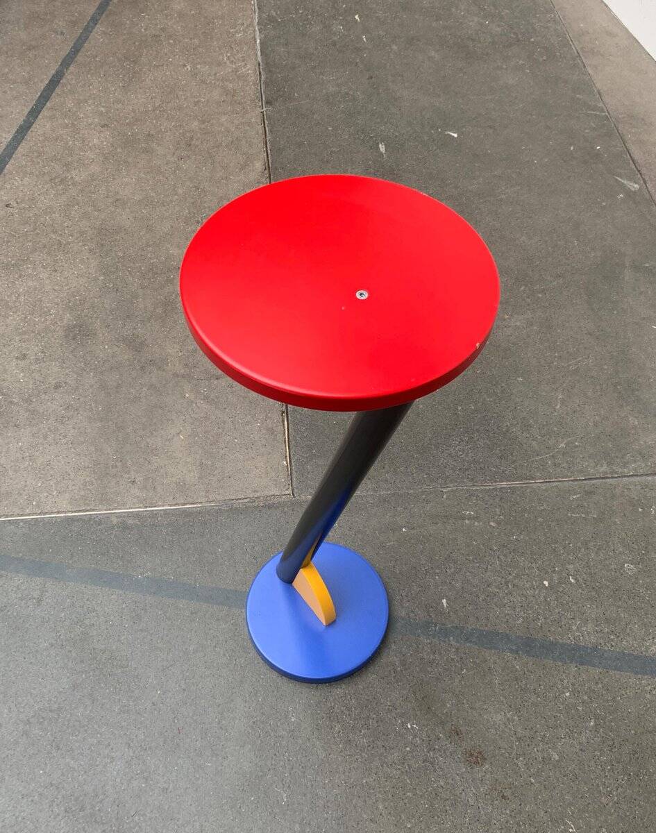 Postmodern wooden plant stand or side table