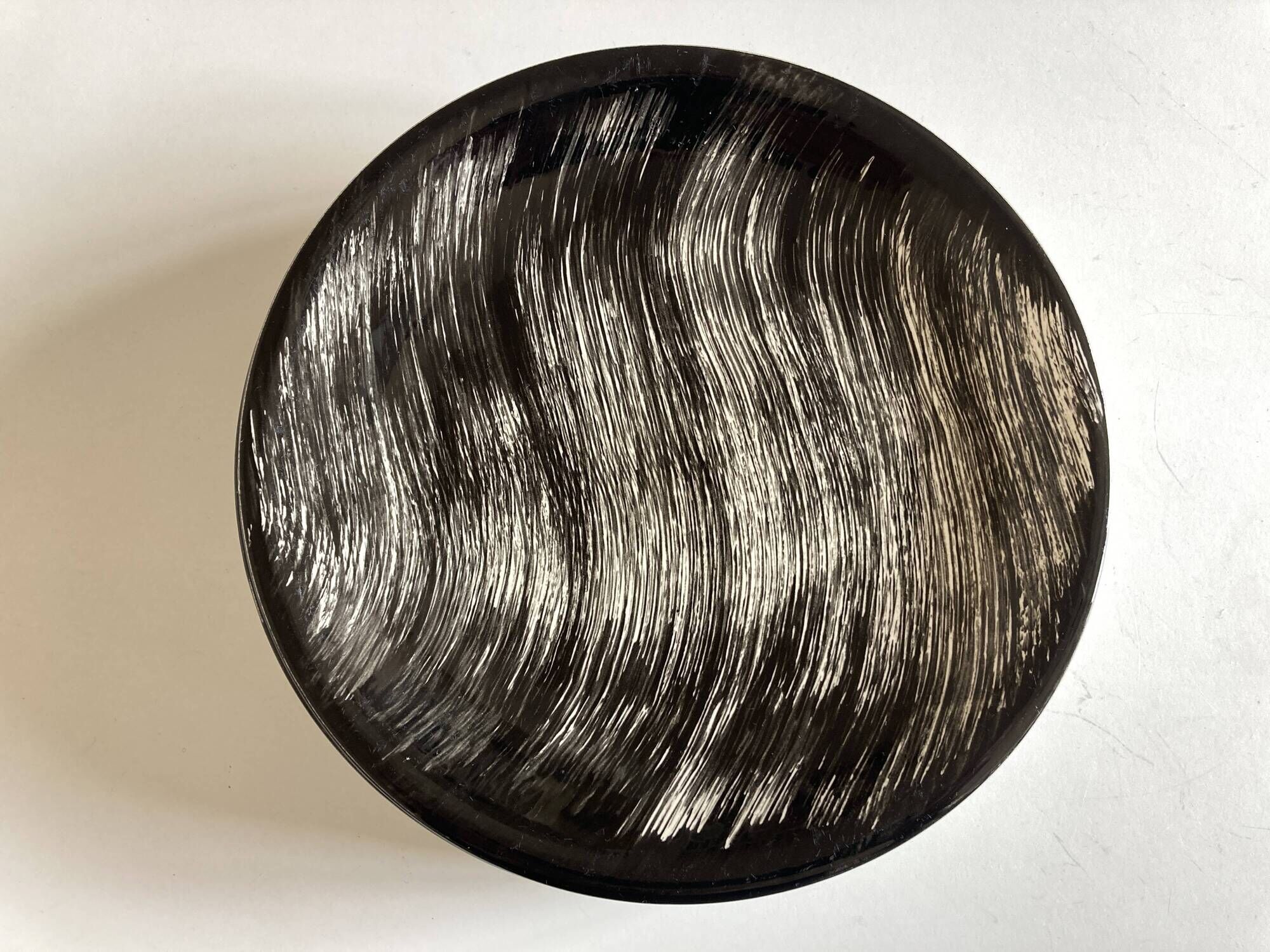 Set of 6 plates Soulages Gulf Juan in Salins earthenware 1960