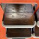 SET OF 2 VINTAGE 1970S NIGHTSTANDS/SOFA ENDS IN WOOD AND FABRIC
