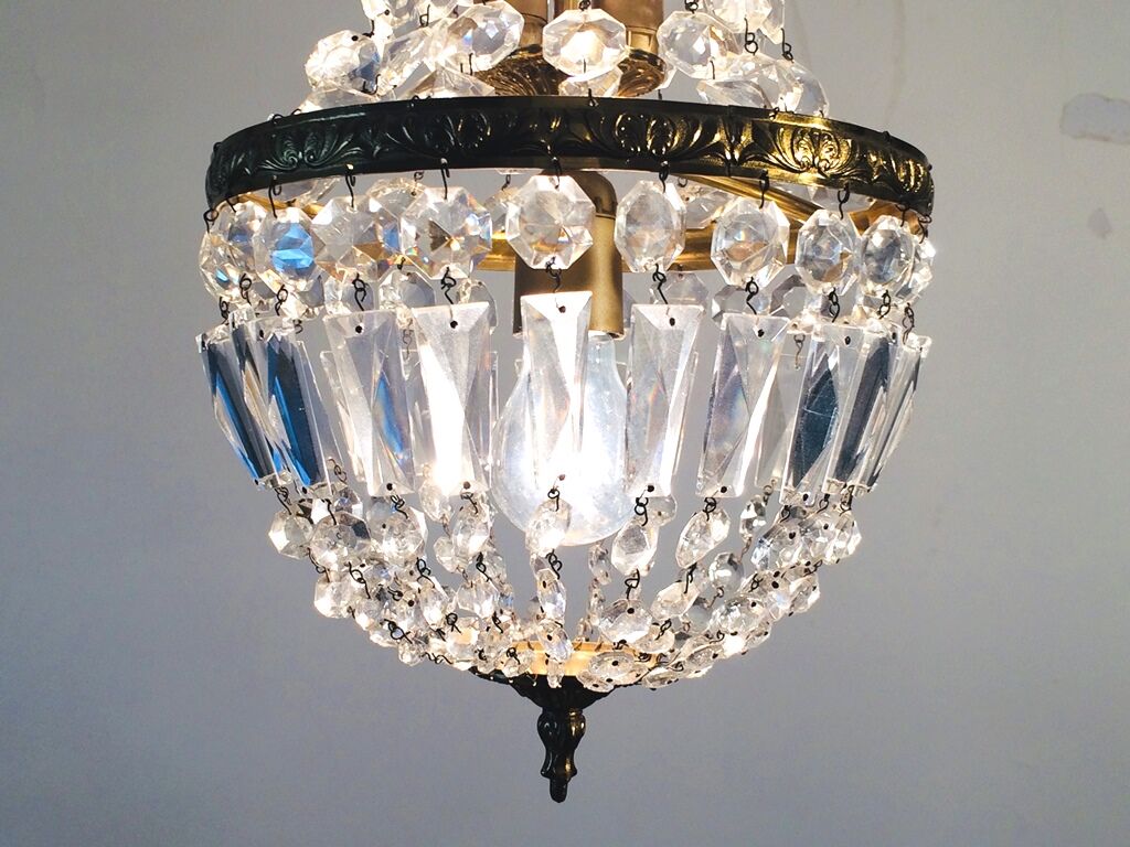 Grapevine balloon chandelier " hollywood regency " 50