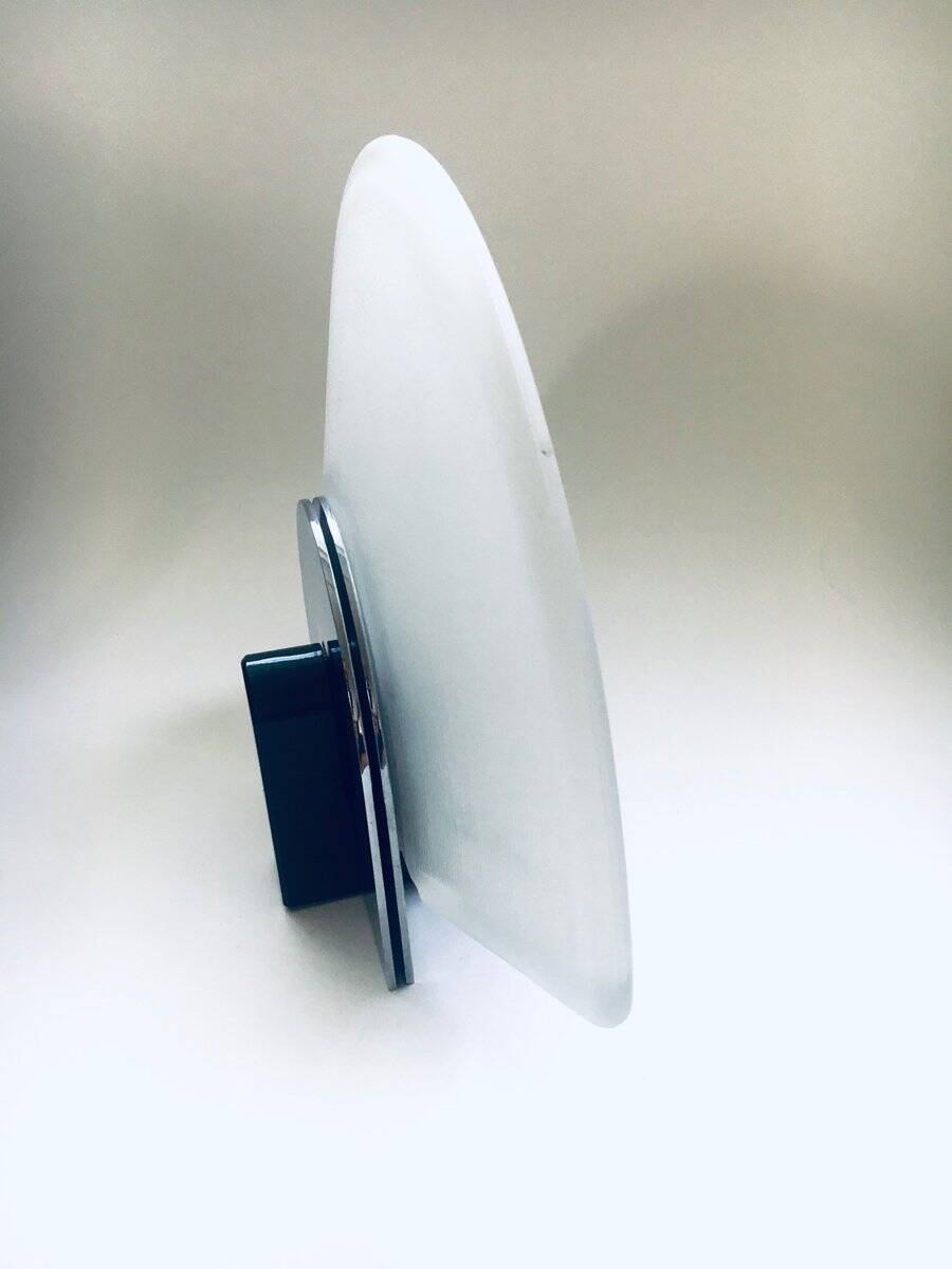 Postmodern Frosted Glass Sconce Wall Lamp from Metalarte, Spain, 1980s