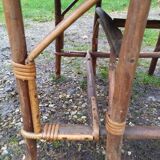 Vintage rattan chaise longue