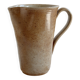 Vintage ceramic jug in taupe brown glaze