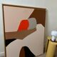 Abstract minimalist couple "in your arms" 100x80cm