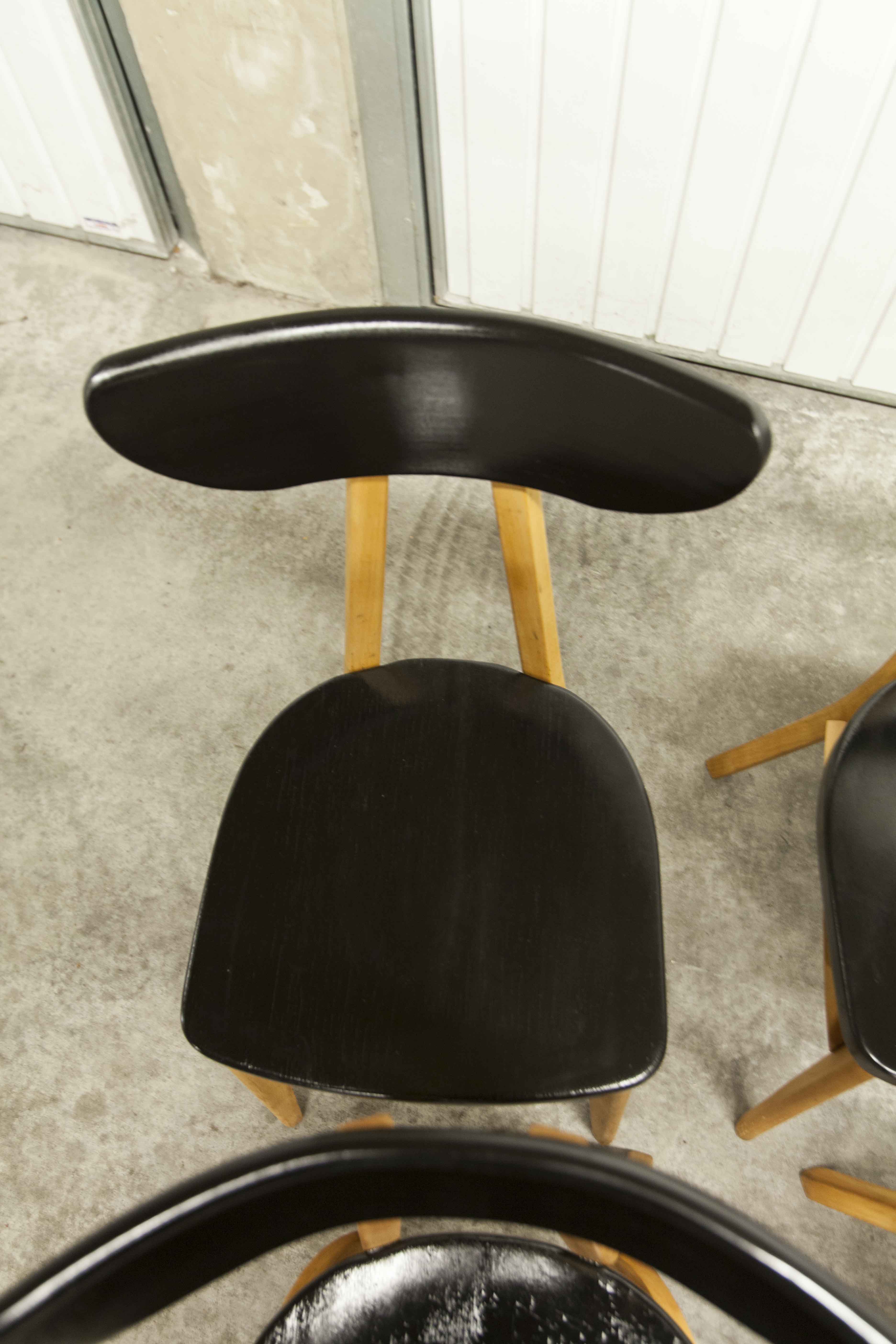Set of 6 restored Luterma "banana" chairs