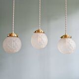 Art Deco satin glass pendant/lamp (5 available)