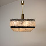 Rare Art Glass Chandelier  Kamenicky Senov, 1970's