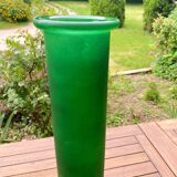 Green glass vase