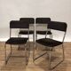 Lot de 4 chaises années 70 métal chromé