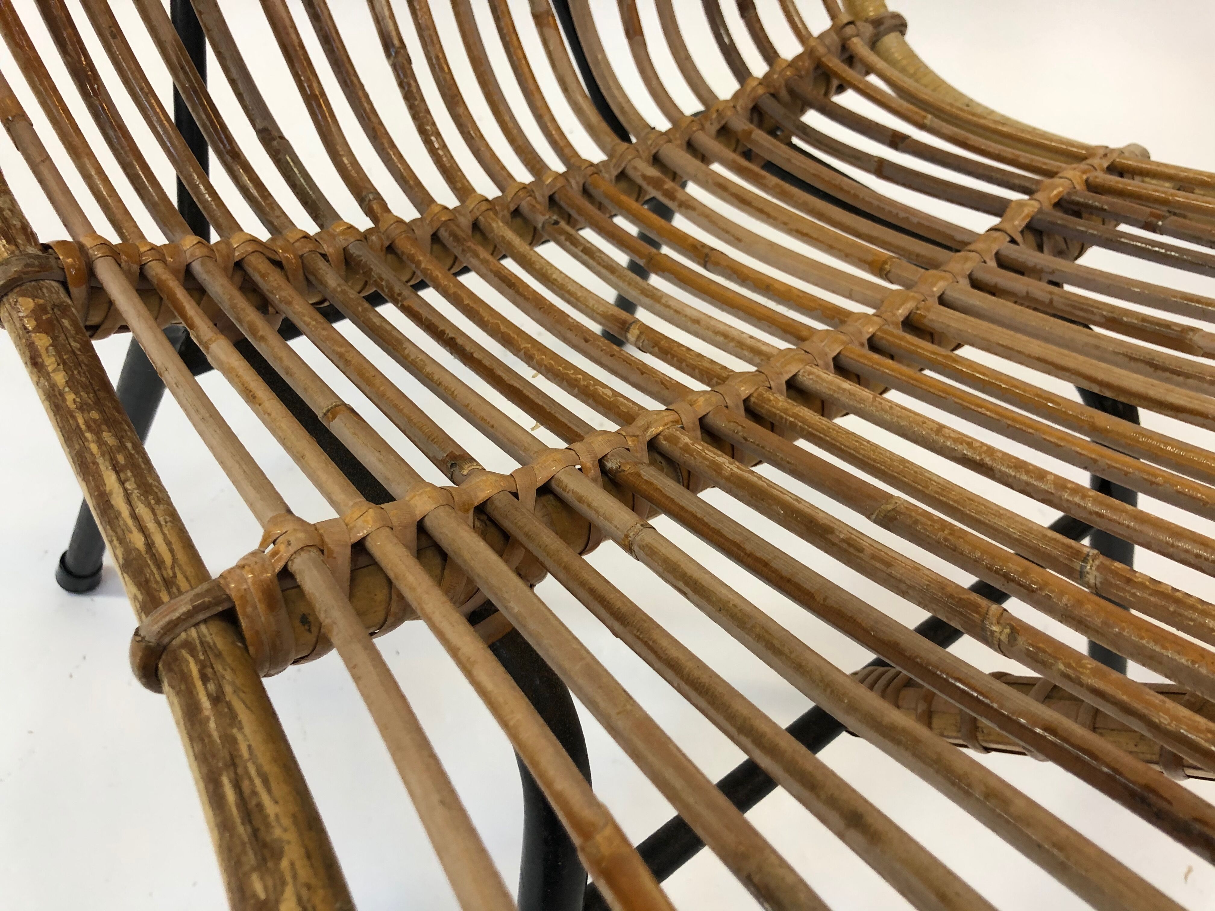 Rattan chair by Rohe Noordwolde, 1960