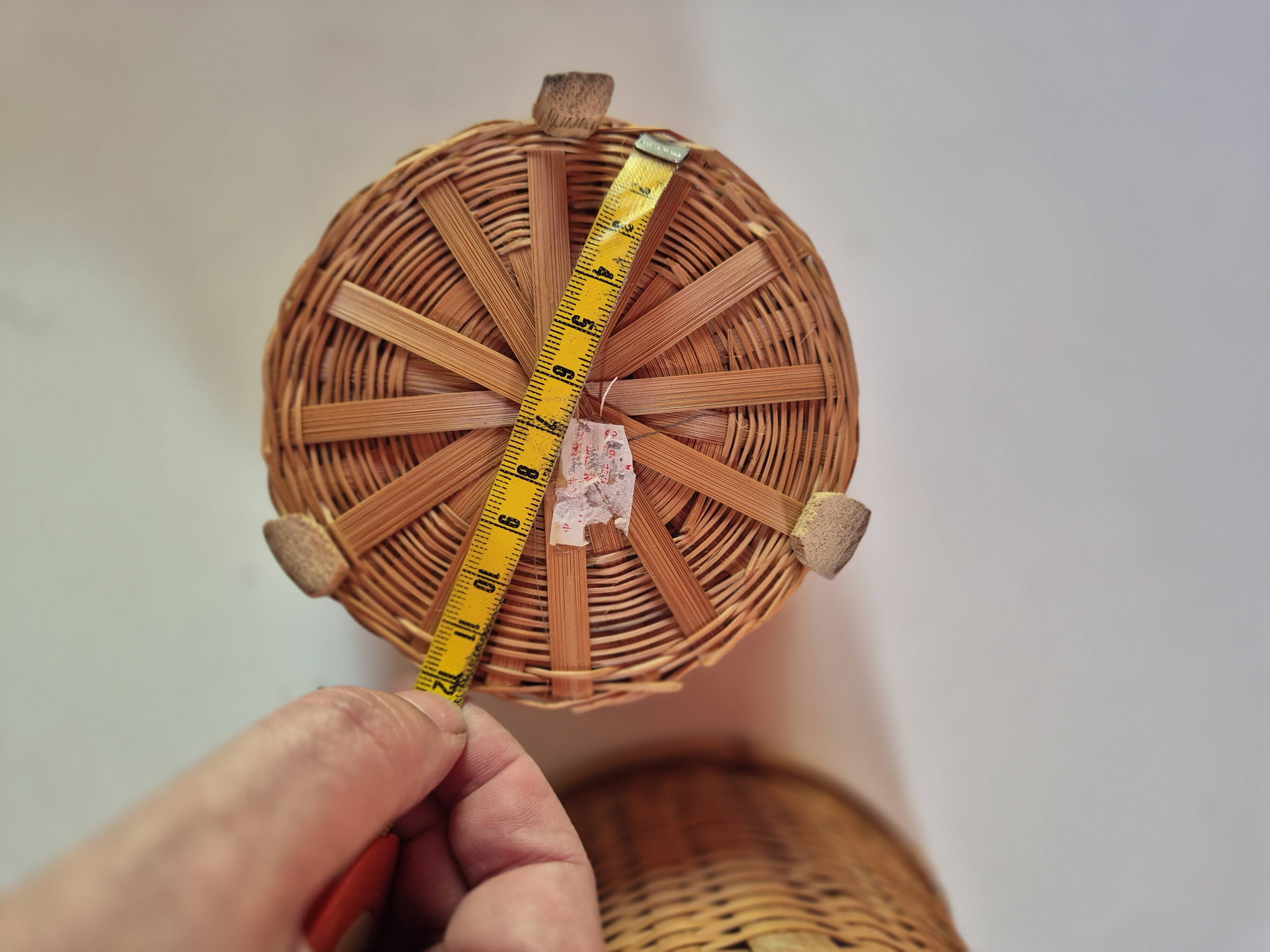 set of 2 flower pot covers made of new vintage bamboo rattan