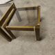 Lot de 3 tables gigogne orme et verre fumé 1970