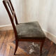 Pair of Directoire chairs in walnut, late 18th century.