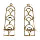 Duo d’appliques bougeoir en métal doré