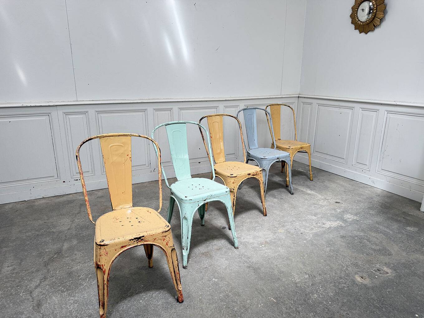 5 chaises Tolix modèle A 60's