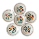 Set of 6 dessert plates Terre de fer Longchamp model Rohan early twentieth century
