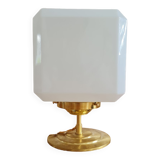 Opal glass table lamp