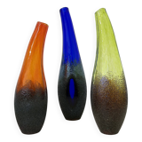 Set of 3 Monica Backstrom for Kosta boda Sweden Moonlanding vases