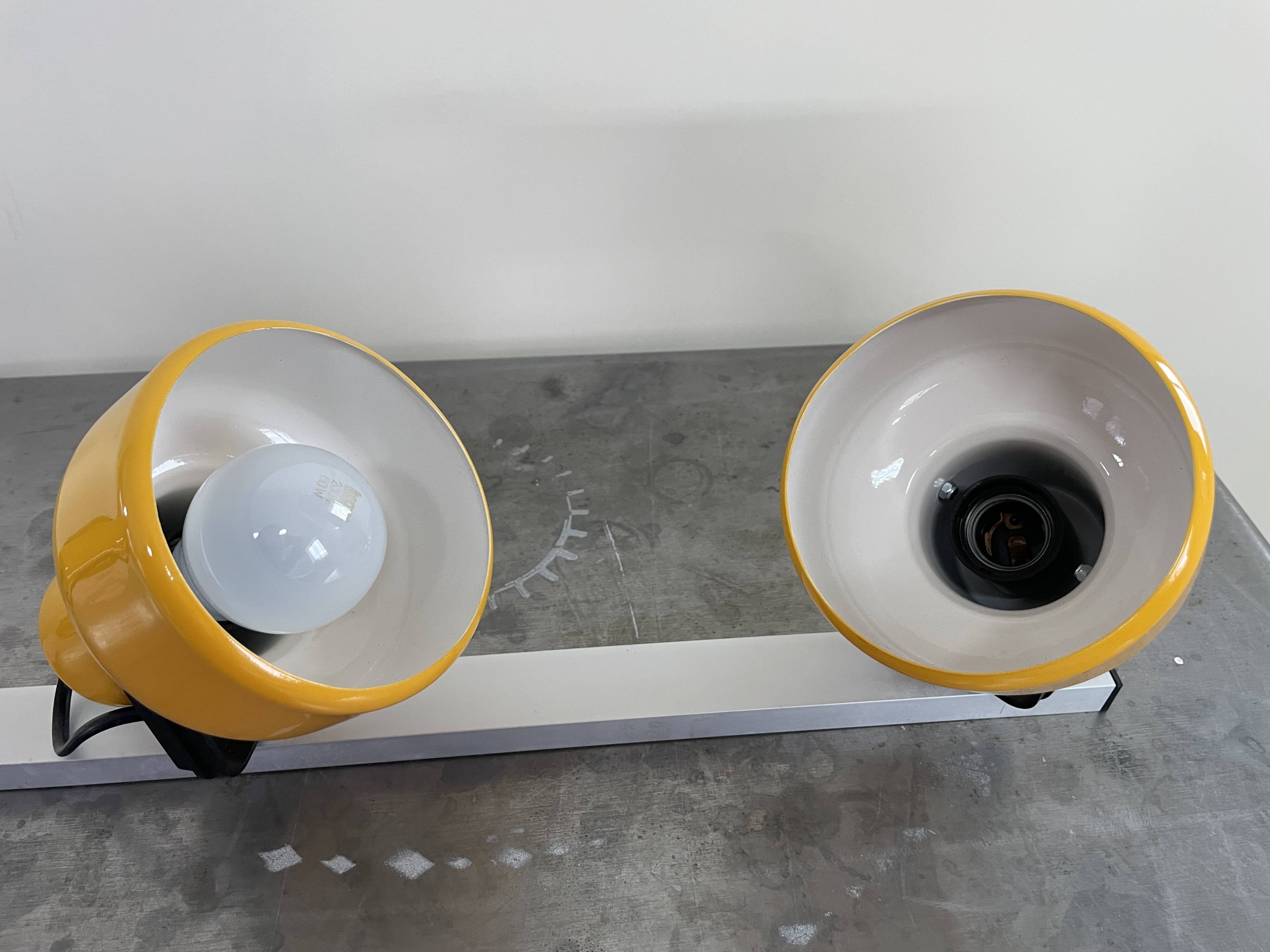Yellow three spot lamp, Brilliant, 1970s,