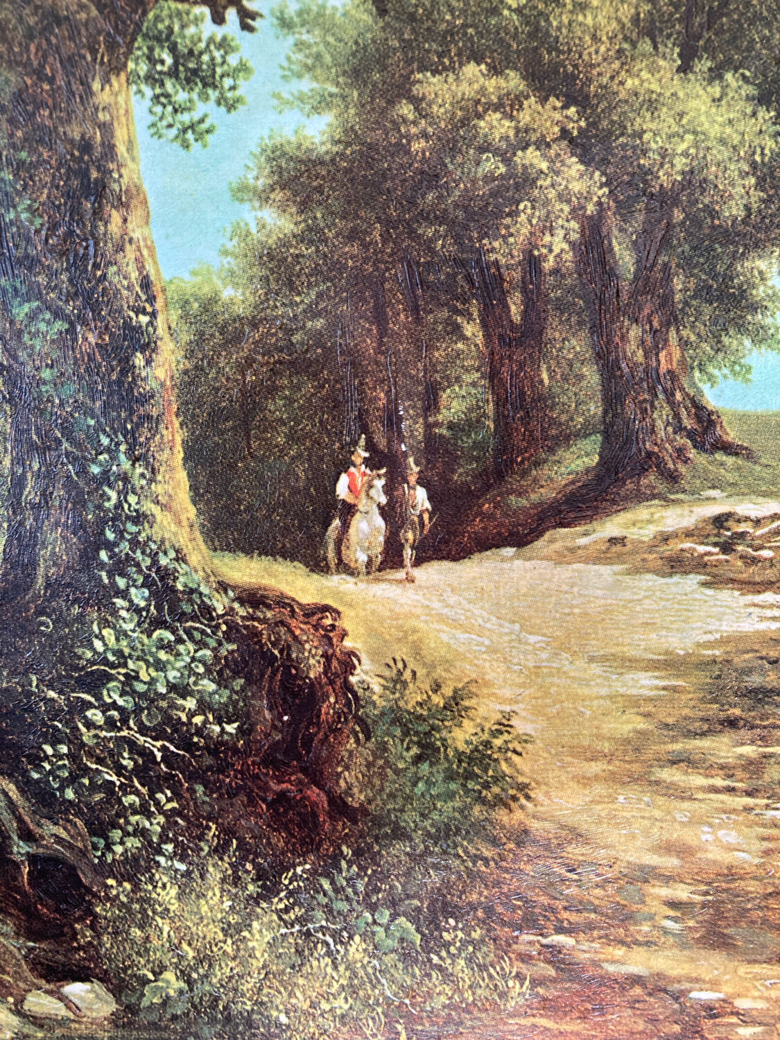 Landscape and horses table