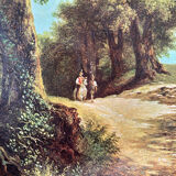 Landscape and horses table