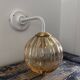 Glass globe wall light